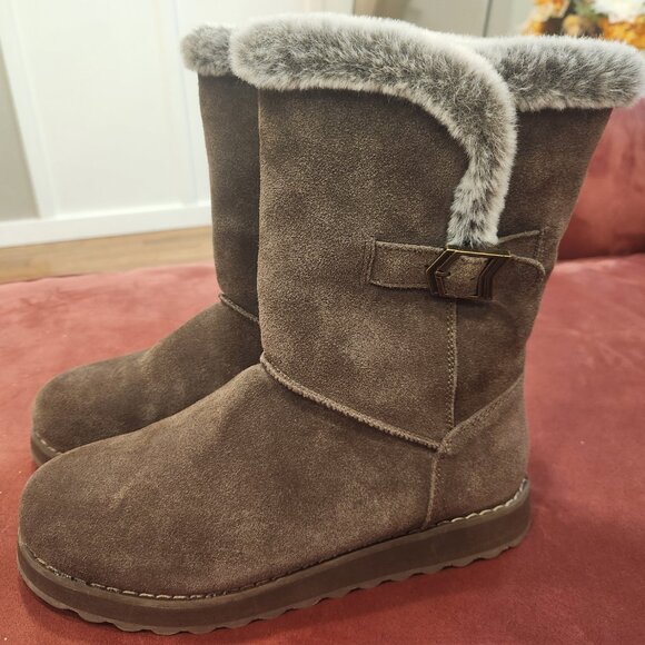 Skechers Suede Winter Boots - Picture 1 of 4